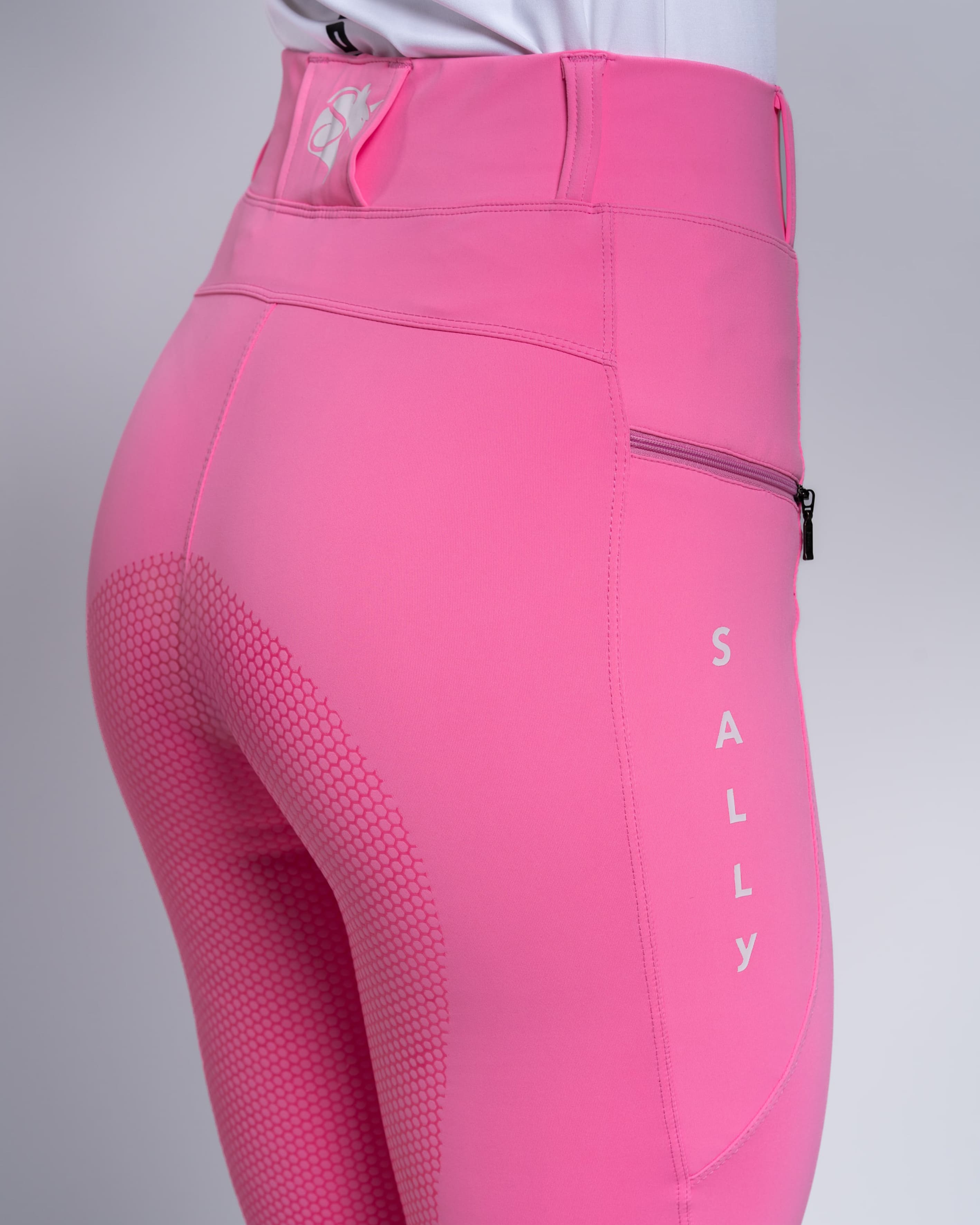 Sally Full Silicone Riding Leggings - Passion Pink