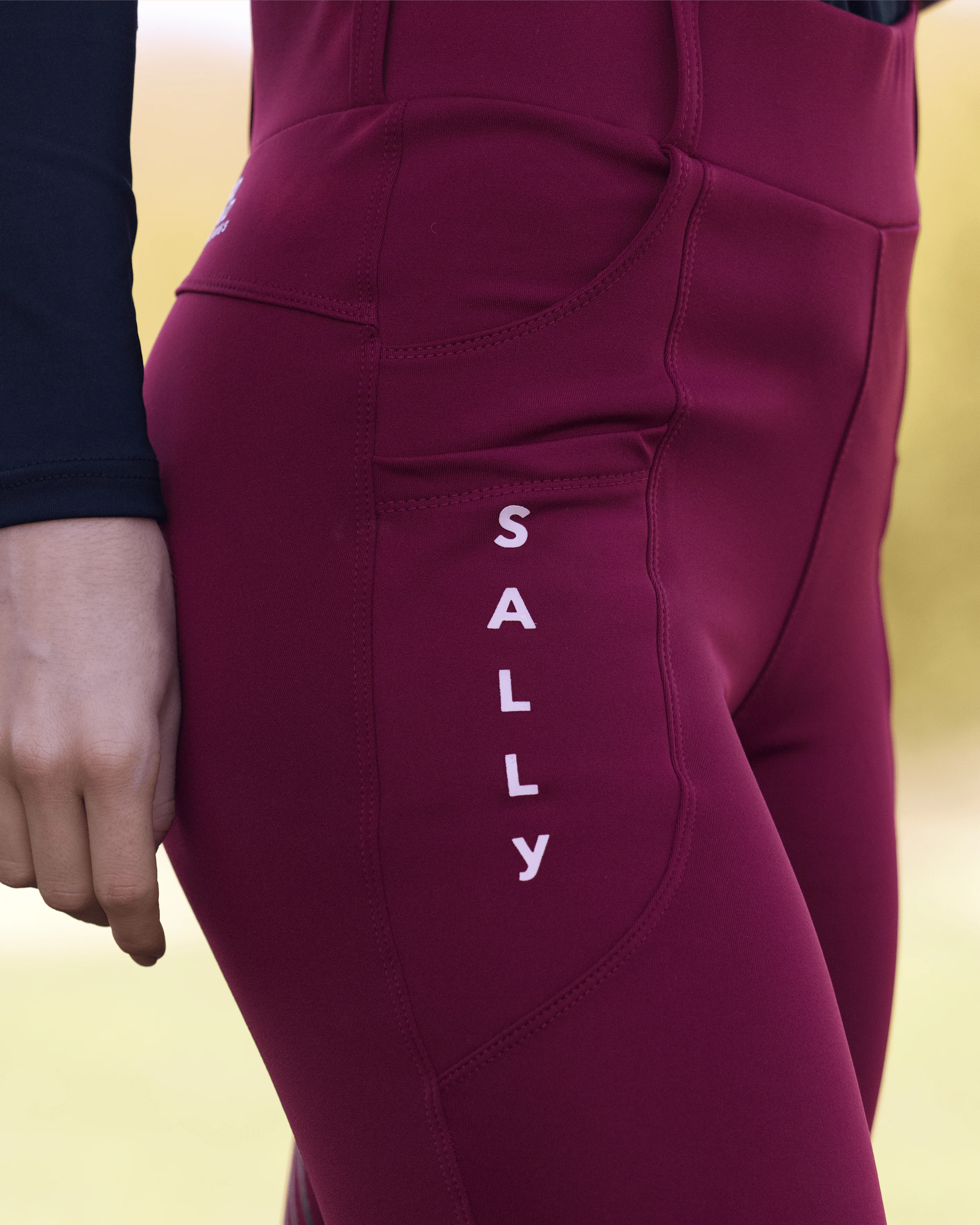 Sally Teliszilikonos Őszi/Téli Lovagló Leggings-Frozen Wine