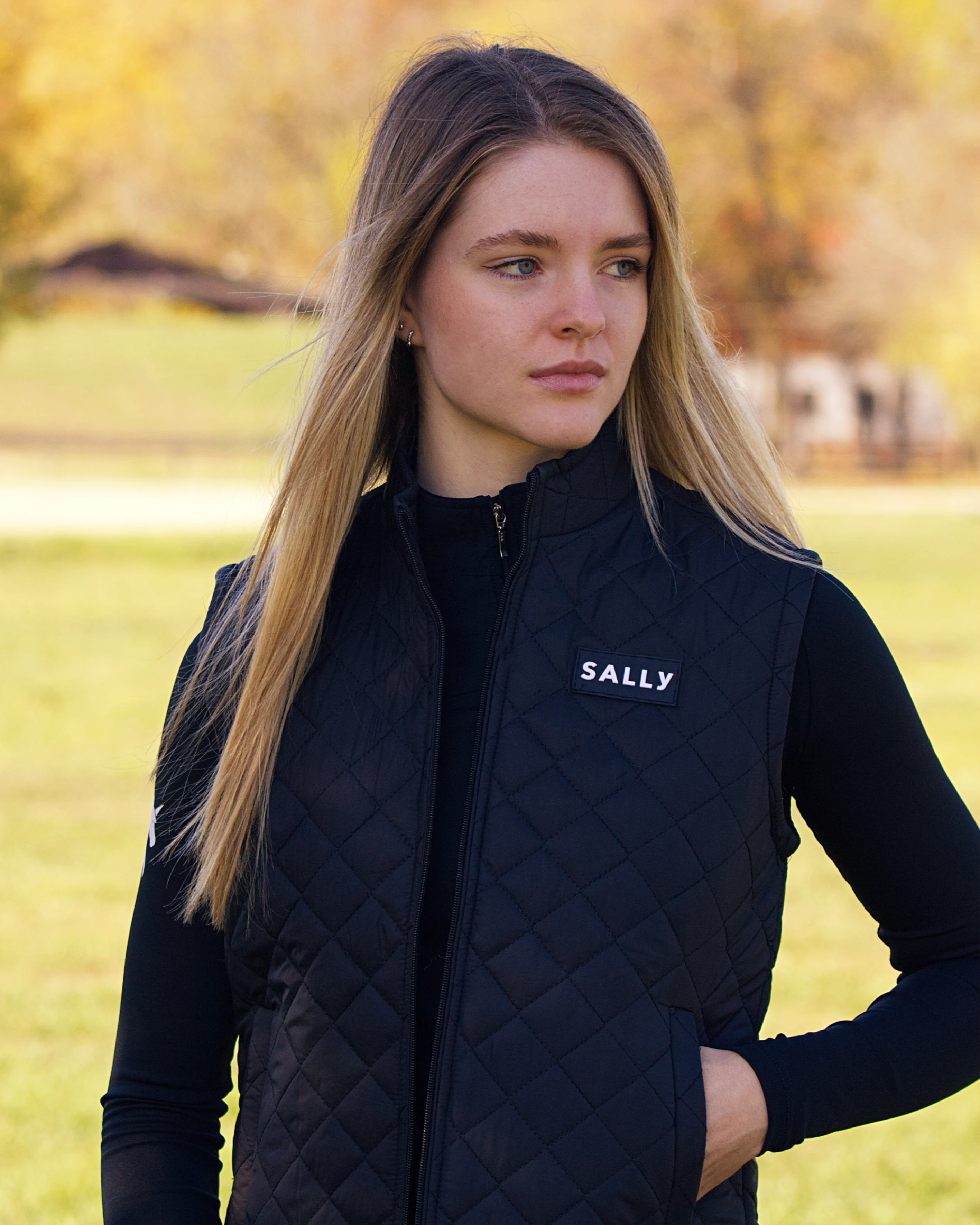 Sally steppelt mellény-Fekete